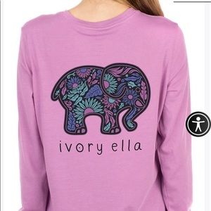 Ivory Ella long sleeve WOODLAND FLORALS T-SHIRT - size XS